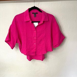 Forever 21 Fuchsia Button-Down Shirt
